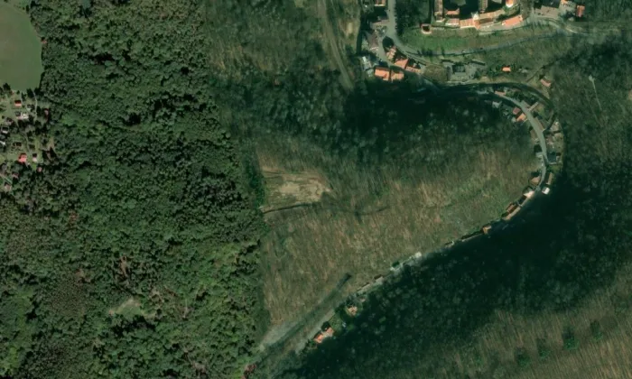 Královská pěšina – letecký pohled