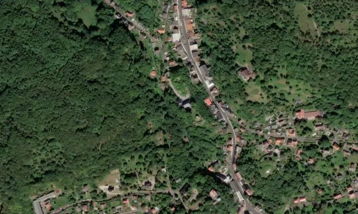 Krupka – letecký pohled