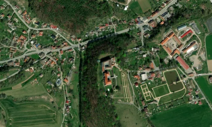 Kunštát – letecký pohled