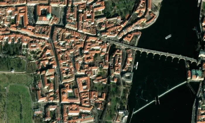 Lázeňská – letecký pohled