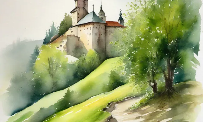 Litultovice – akvarel