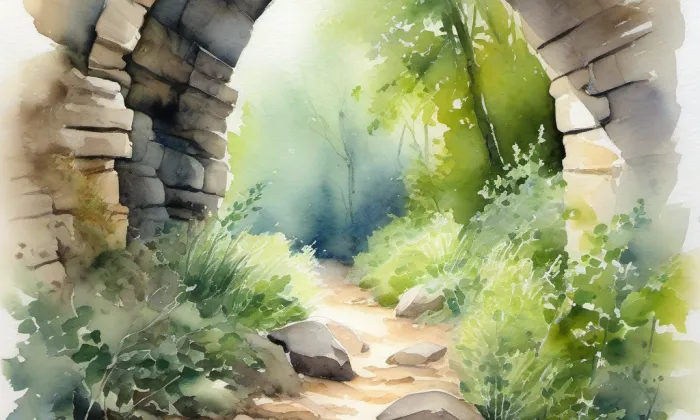 Lochkovský tunel – akvarel