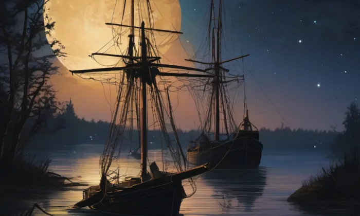 Loděnice Českého Yacht Klubu – noc