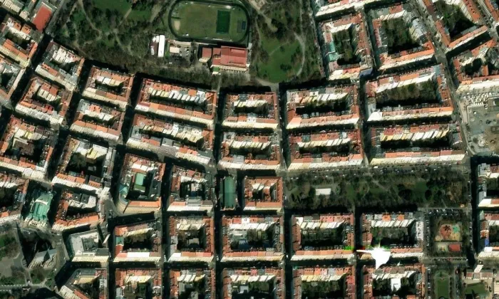 Maceškův palác – letecký pohled