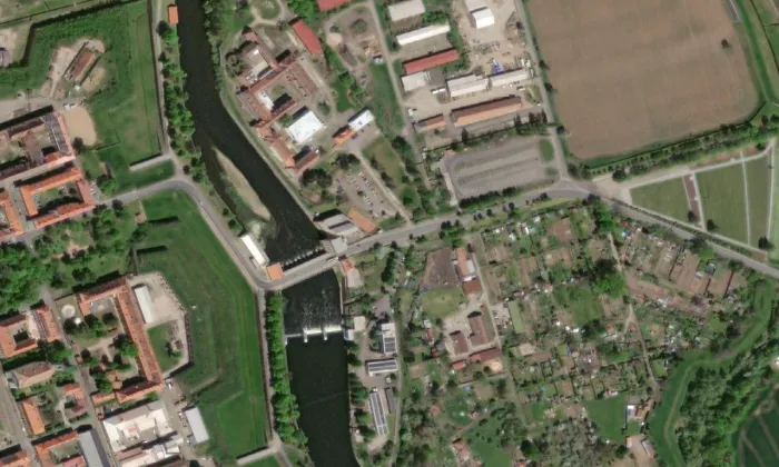 Malá pevnost Terezín – letecký pohled