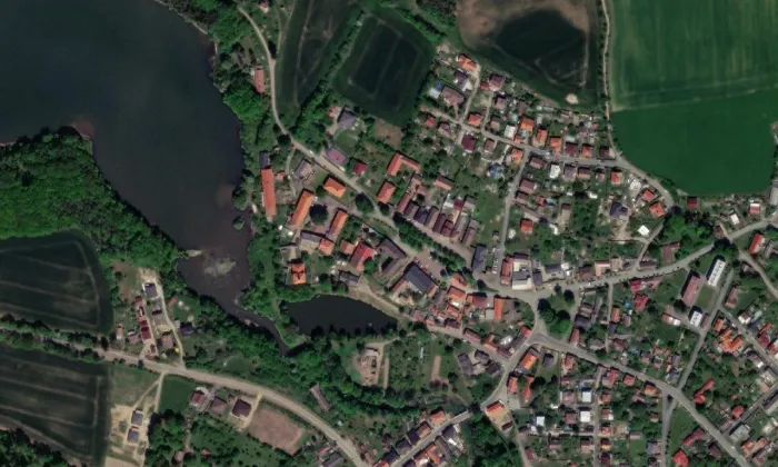 Malešov – letecký pohled