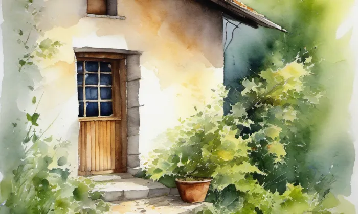 Mattoniho vila – akvarel