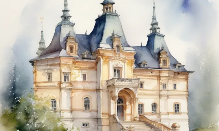 Medlešice – akvarel