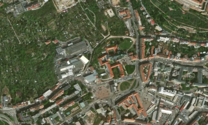 Mendelovo muzeum Masarykovy univerzity – letecký pohled