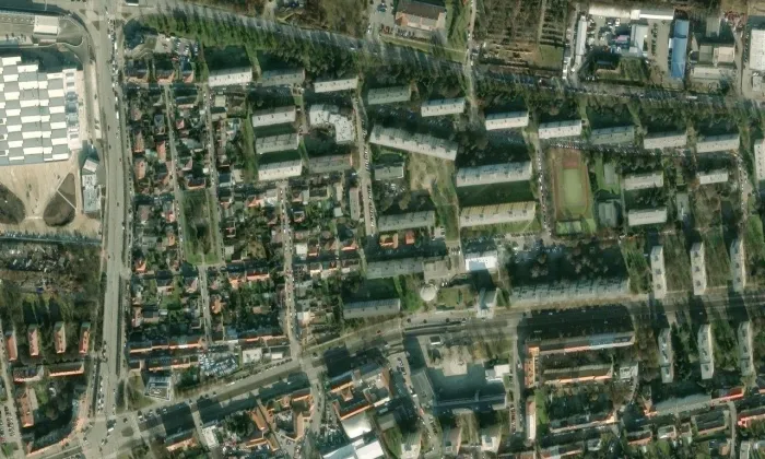 Mochovská – letecký pohled