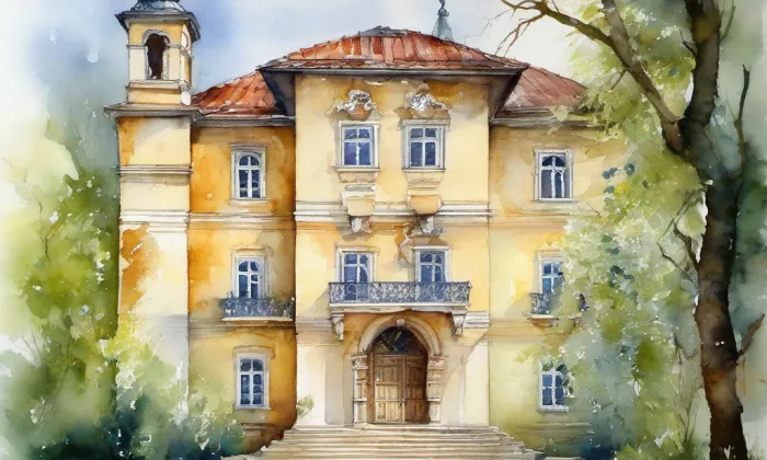 Morzinský palác – akvarel