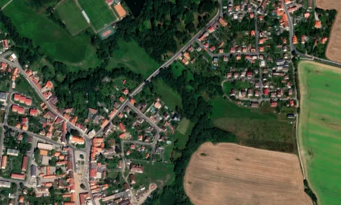 most Karla Burky – letecký pohled