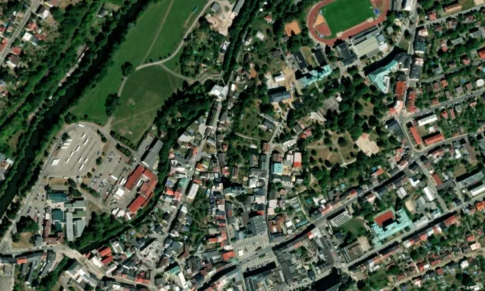 Muzeum Českého ráje v Turnově – letecký pohled
