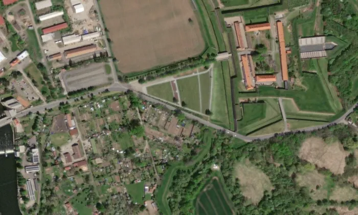 Národní hřbitov Terezín – letecký pohled