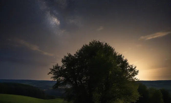 Na baště sv. Ludmily – noc