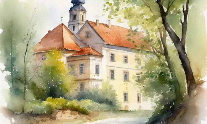 Na Hrázi a Příkop – akvarel