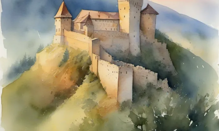 Najštejn – akvarel