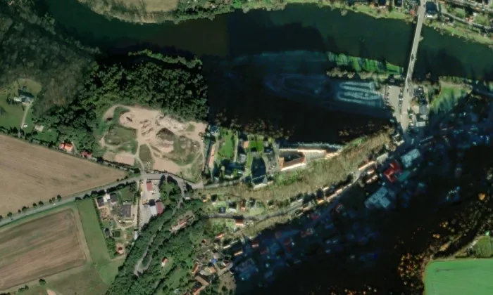 Nižbor – letecký pohled