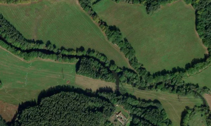 Nová řeka – letecký pohled