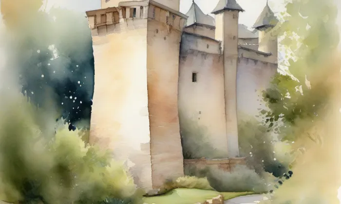 Nový Hrad (Jimlín) – akvarel