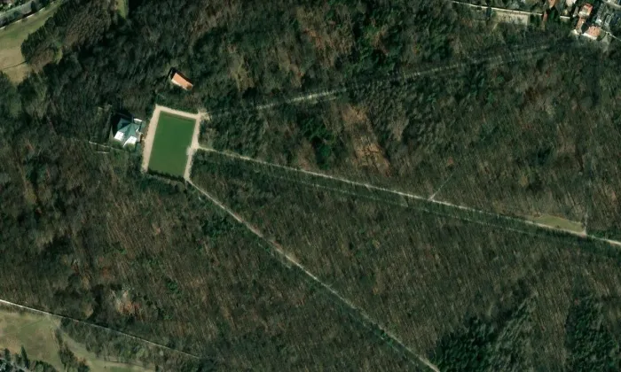 Obora Hvězda – letecký pohled