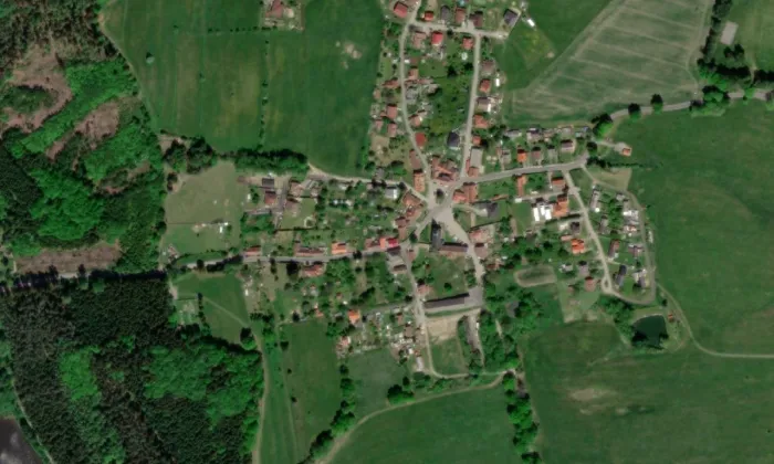 Omlenička – letecký pohled