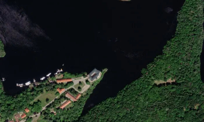 Orlík (Orlík nad Vltavou) – letecký pohled