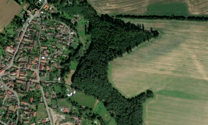 Osvračín – letecký pohled