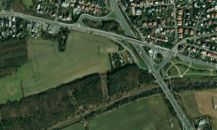 Pámelníková – letecký pohled