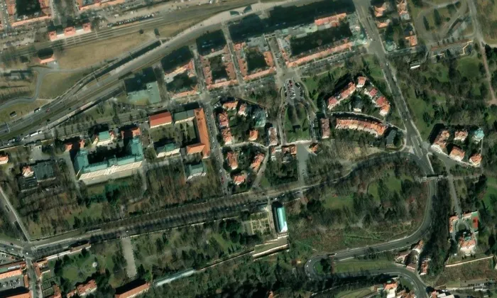 Písecká brána – letecký pohled