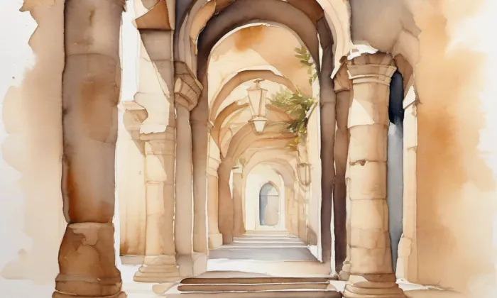 Palác Luxor – akvarel