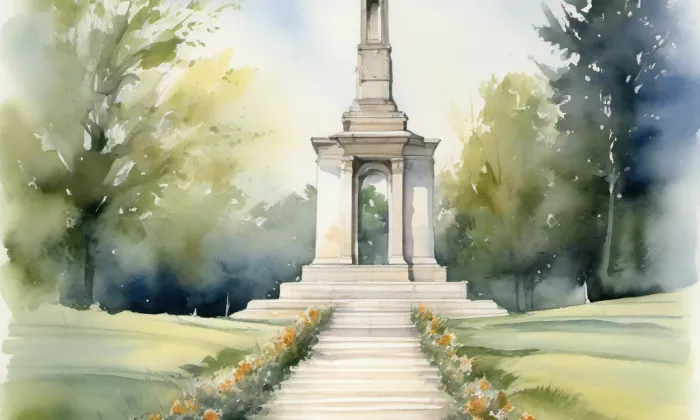 Památník Lidice – akvarel