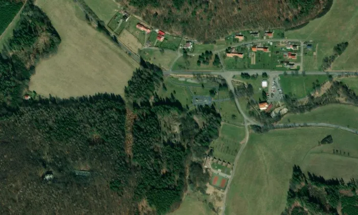 Památník obětí druhé světové války v Javoříčku – letecký pohled