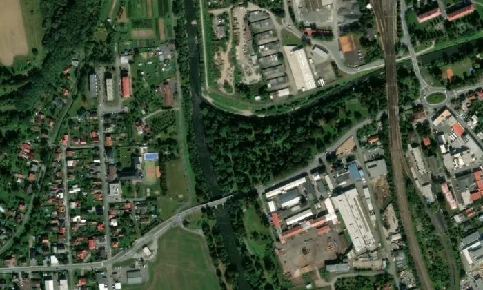 Park Abácie, Valašské Meziříčí – letecký pohled