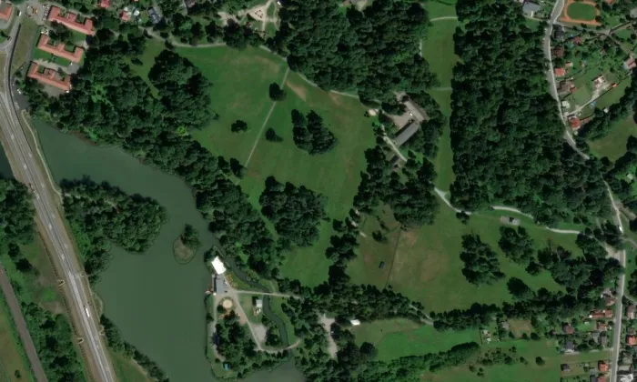 Park Boženy Němcové – letecký pohled