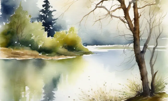 Park Boženy Němcové – akvarel