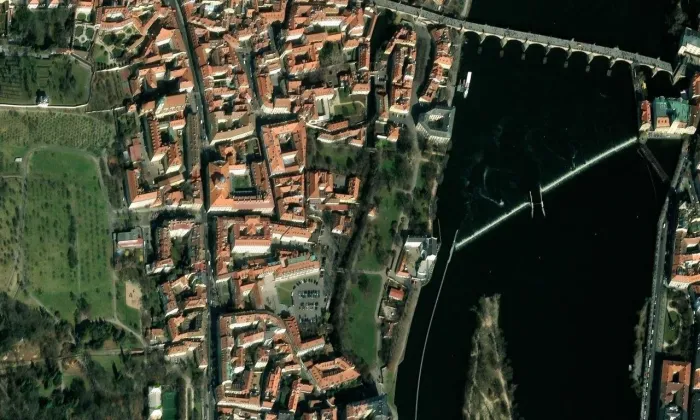 Park Kampa – letecký pohled