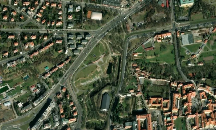 park Maxe van der Stoela – letecký pohled