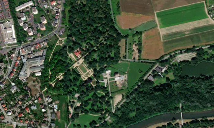 Park Michalov – letecký pohled