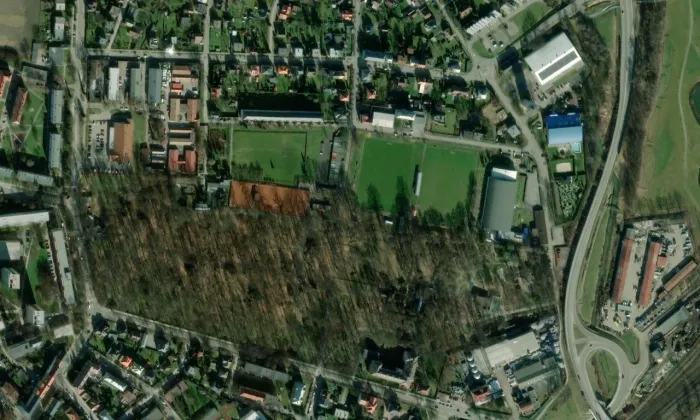Park Petra Bezruče (Nový Bohumín) – letecký pohled