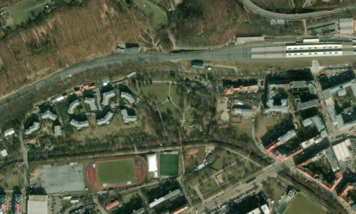 park Podviní – letecký pohled
