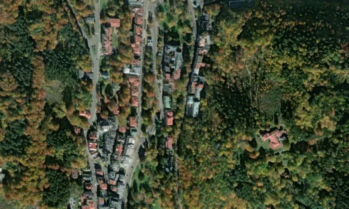 Park Střed – letecký pohled
