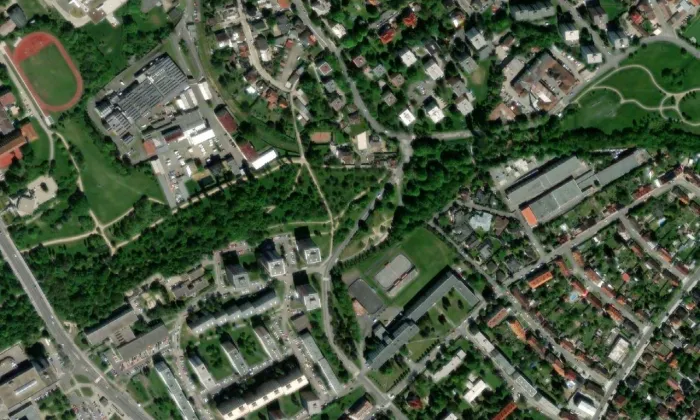Park Zoologická – letecký pohled