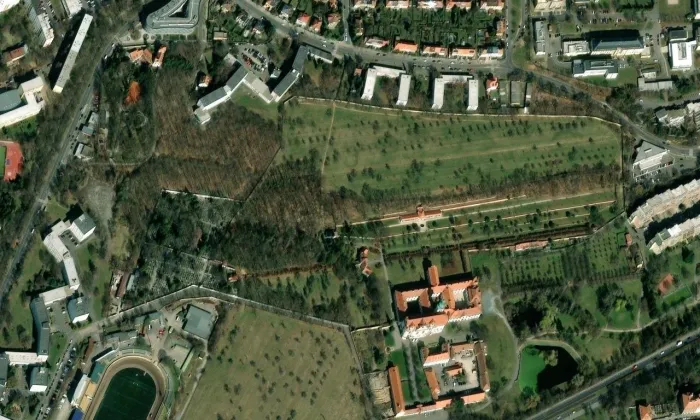 pavilon Vojtěška – letecký pohled