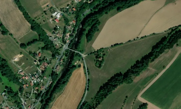 Peřimovský most – letecký pohled