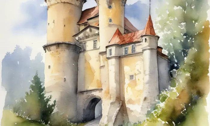 Petřínská – akvarel