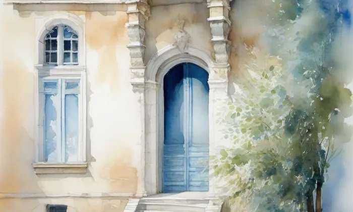 Petrášův palác – akvarel