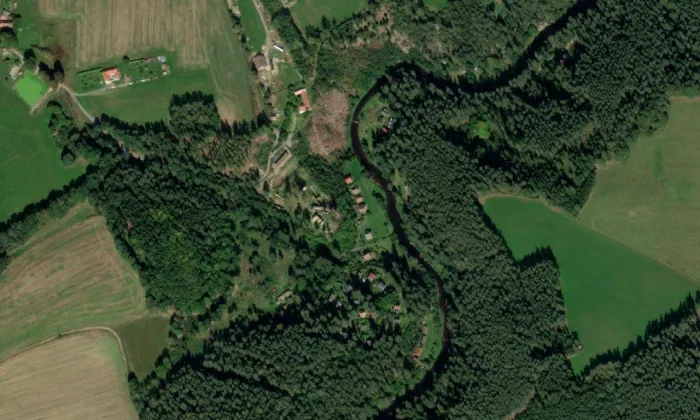 Pořešín – letecký pohled