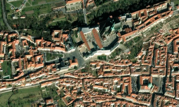 Pražský hrad – letecký pohled