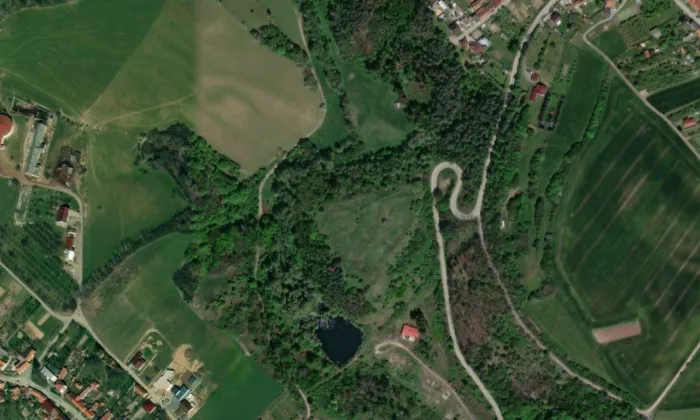 Pustiměř – letecký pohled